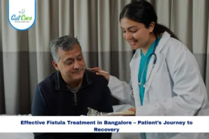 Patient relieved after successful fistula treatment at GutCare Clinic in Bangalore