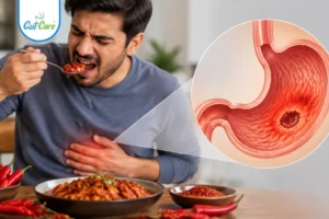 Does spicy food cause ulcers
